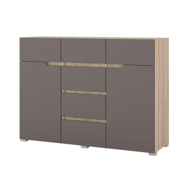 Комод 1200 Анталия, 1200х884х376, Графит/Дуб сонома
