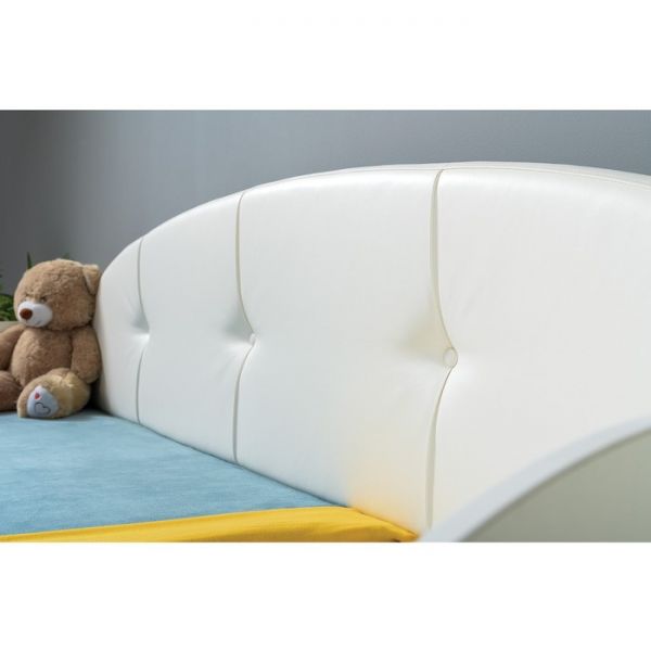 Кровать Роуз 11.38 с ящиками и основанием, 2040х857х971, Белый/ Ясень ваниль