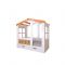 Детская кровать-чердак «Астра домик», с ящиком, цвет белый / оранжевый