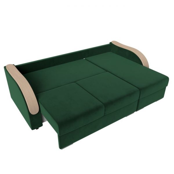 Угловой диван «Дарси», механизм еврокнижка, велюр, цвет бежевый