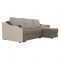Угловой диван «Монако», механизм еврокнижка, рогожка, цвет бежевый / коричневый