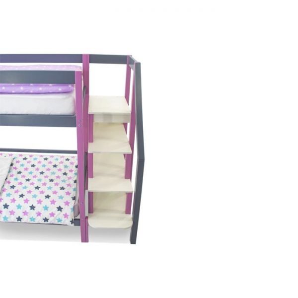 Детская двухъярусная кровать Бельмарко Svogen лаванда-графит