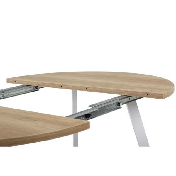 Стол РИМ D-940/1390 Дуб Небраска/Опора РИМ Гаспар-К, белый глянец