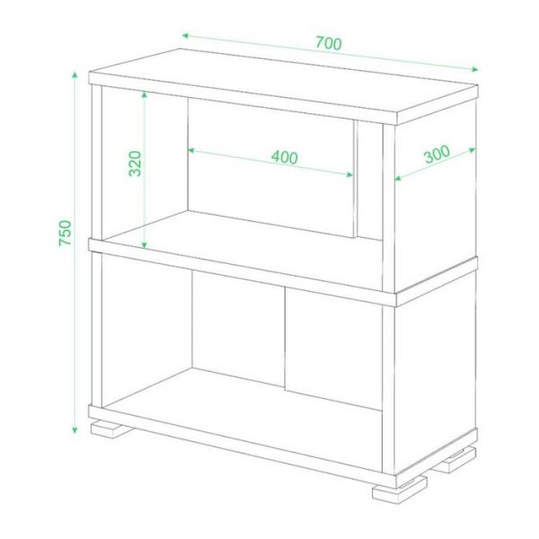 Стеллаж, 700 ? 300 ? 750 мм, цвет нельсон