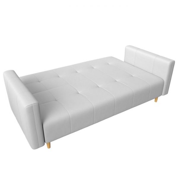 Прямой диван-книжка «Вест», механизм книжка, экокожа, цвет бежевый