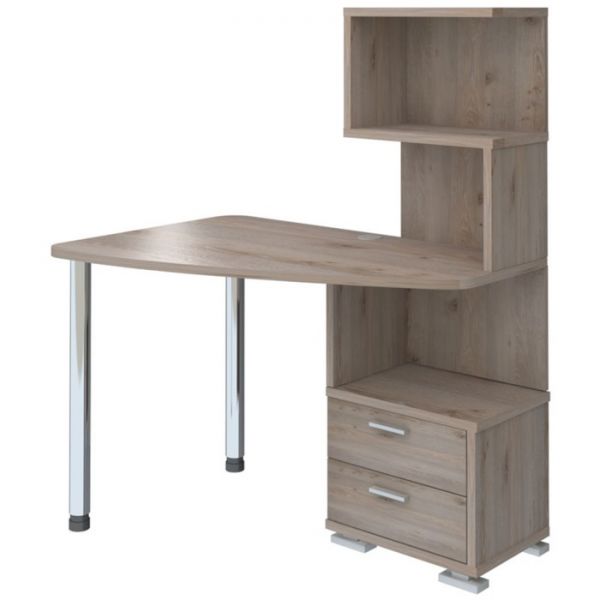 Стол СКМ-60, угол левый, 1200 ? 780 ? 1450 мм, цвет белый жемчуг