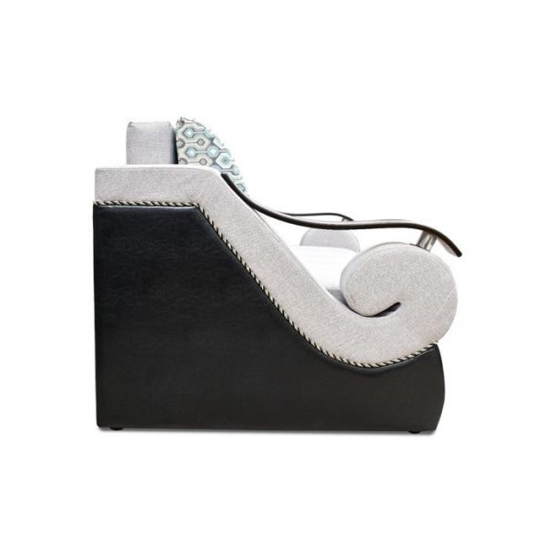 Диван прямой «Дубаи 2», ППУ, еврокнижка, цвет монтана 273 / султан блю / астор 900