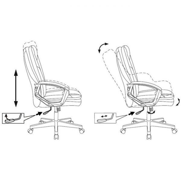 Кресло руководителя CH-868YAXSN, темно-коричневый, искусственная кожа