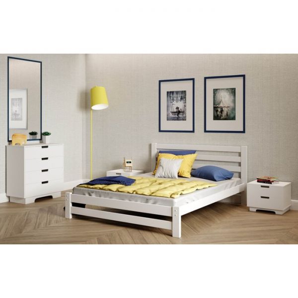 Кровать Анита-11 1600х2000 массив березы  белая