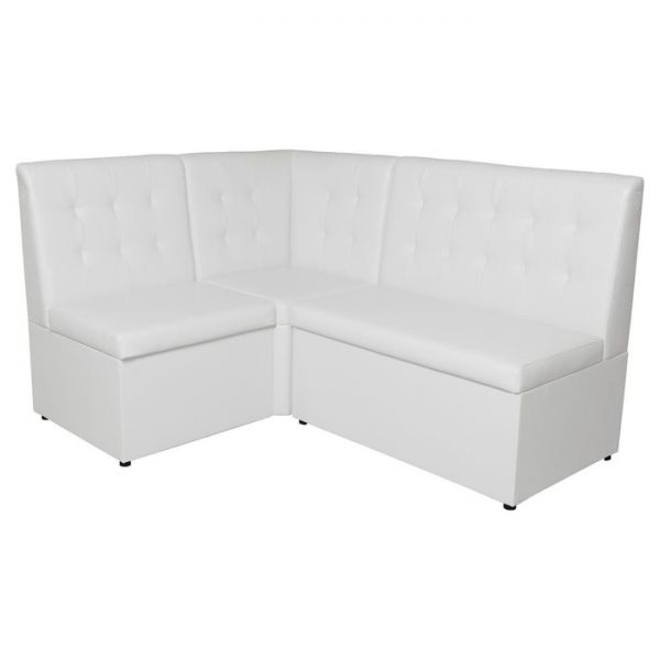 Кухонный уголок "АЛЕКС", экокожа, TEOS WHITE