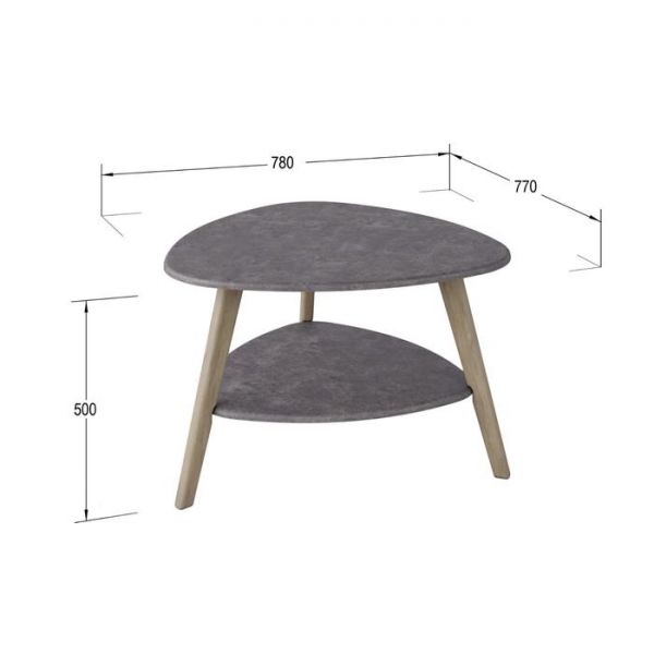 Стол журнальный «Бруклин», 770 ? 780 ? 500 мм, цвет графит