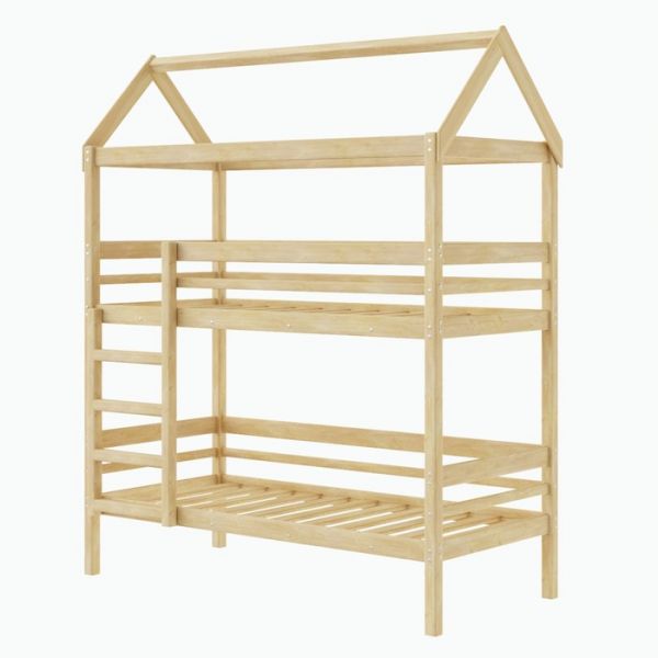 Детская двухъярусная кровать-домик Baby-house, 70 ? 160 см, цвет сосна