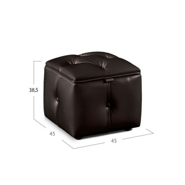 Квадратный пуф «Алеро», 450 ? 450 ? 385 мм, цвет взбитые сливки