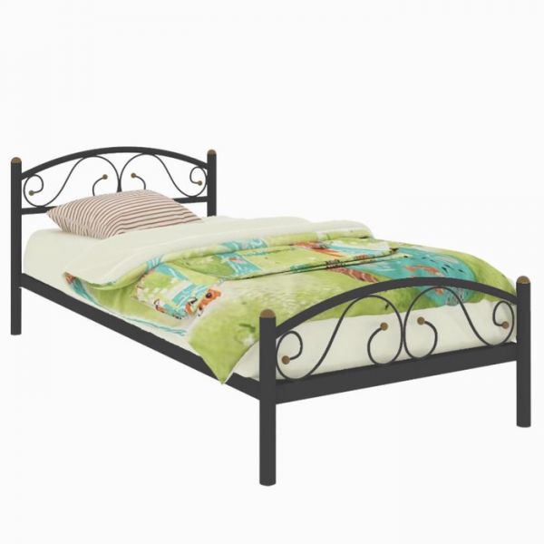 Кровать «Вероника Мини Плюс», 800 ? 2000 мм, металл, цвет чёрный