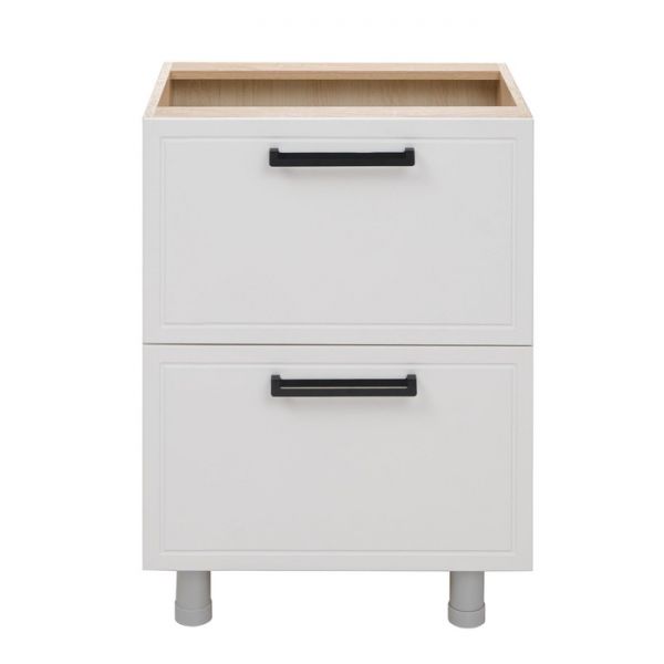 Шкаф наполный 2 ящ. Квадро 800х470х826 Дуб сонома/Нубук Милк