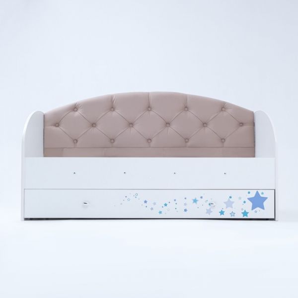 Кровать Звездочка 1600х800  Белый/Кофе с молоком