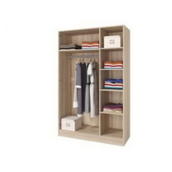 Спальня «Леси», кровать 160х200 см, 2 тумбы, комод, шкаф с зеркалом сонома/белый