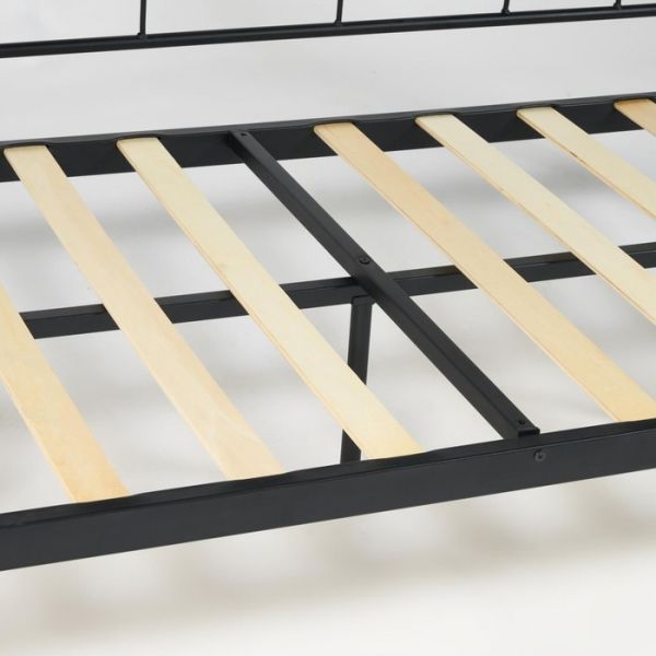 Кровать CANZONA Wood slat base , 90х200 см , красный дуб/черный