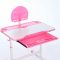 Растущая парта со стулом S01, розовая, ростовая группа №3-4