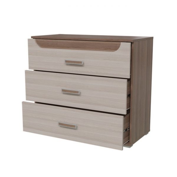 Комод ПАЛЬМИРА 900х430х810 Ясень шимо темный/светлый