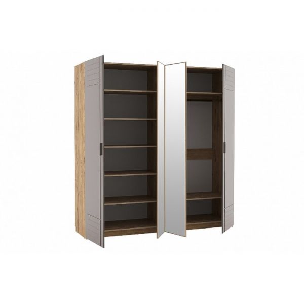 Шкаф 4-х ств Livorno НМ 013.58 Х, 2114х604х2200,10 26 Софт Графит, Дуб Бунратти