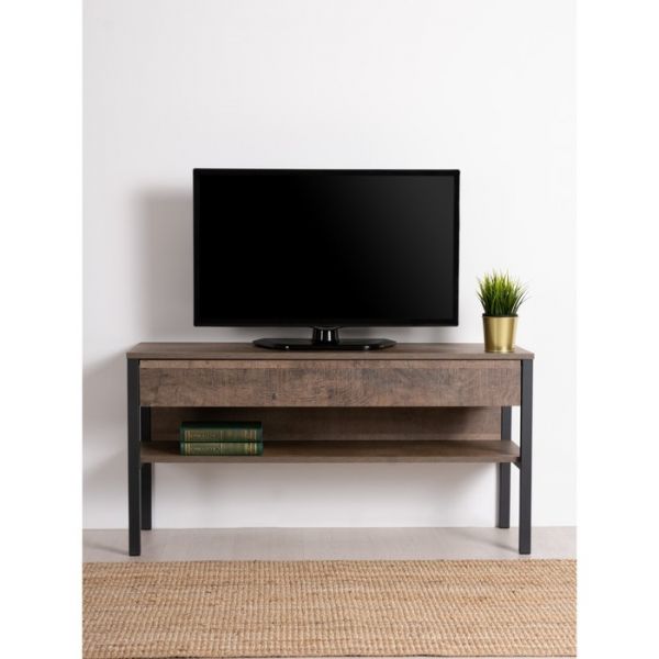 Тумба под ТВ Стронг 13.268, 1092х353х550, Дуб гранж колониальный/Интра