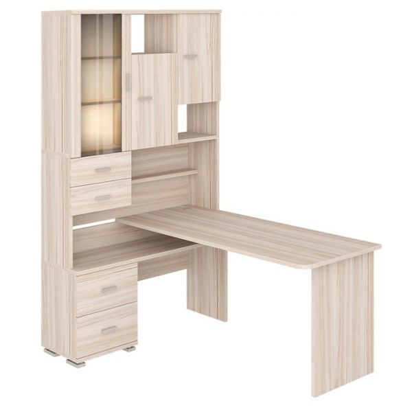 Стол компьютерный «СР 620/160», 1300 ? 1600 ? 2160 мм, левый, цвет белый