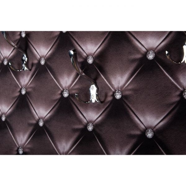 Прихожая  Принт 700х380х1900 темно-шоколадный/экокожа черный