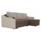 Угловой диван «Монако», механизм еврокнижка, рогожка, цвет бежевый / коричневый