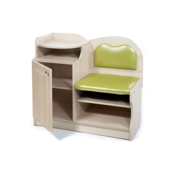 Банкетка №1, 900х430х920, Ясень/Зеленый(105)