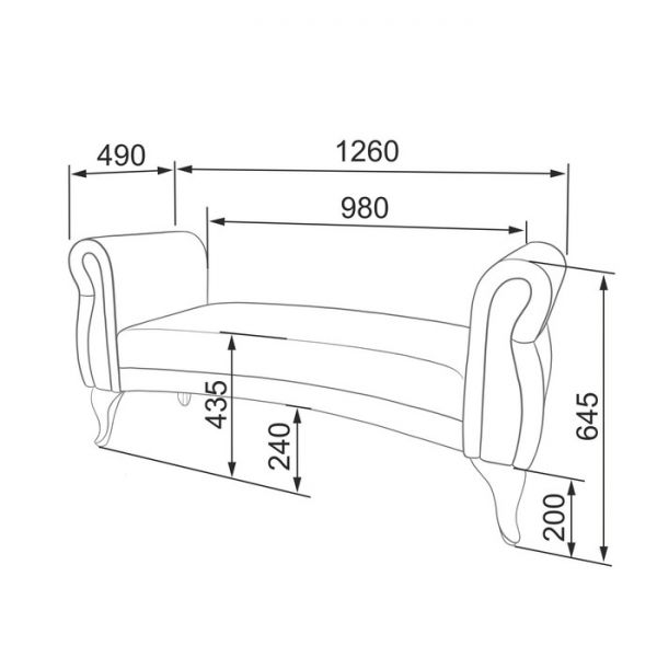 Банкетка без спинки «Лилия», цвет шегги шоколад / аделина даймонд шоколад