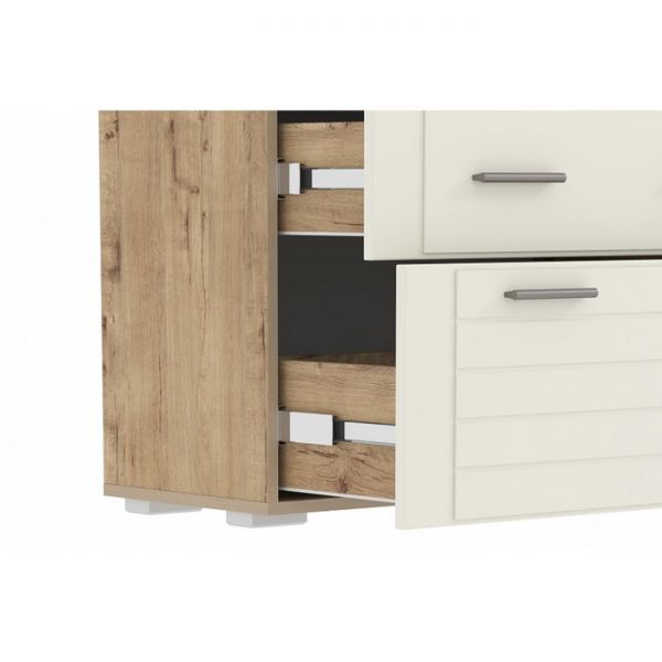 Комод Livorno НМ 040.46 Х, 802х380х940, 10 25 Софт Панакота, Дуб Бунратти