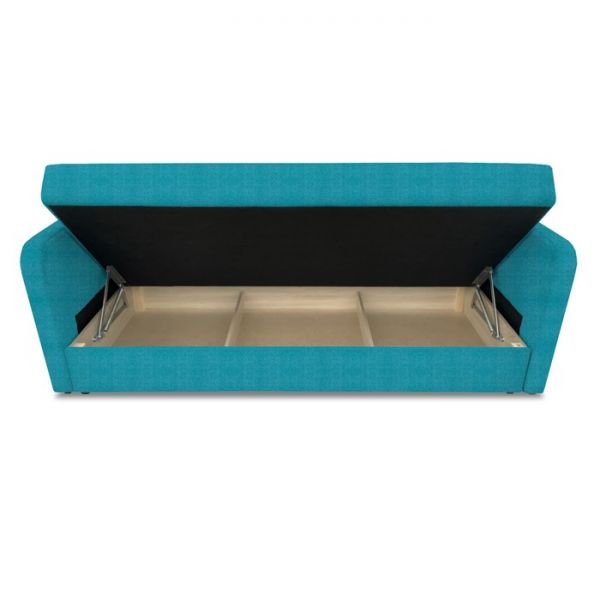Диван-кровать «Гарвард», без подушек, велюр, цвет shaggy azure