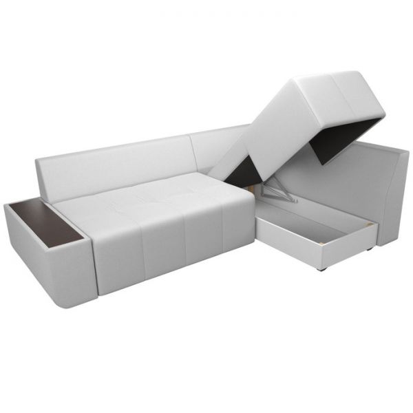 Угловой диван «Амадэус», правый угол, экокожа, цвет бежевый