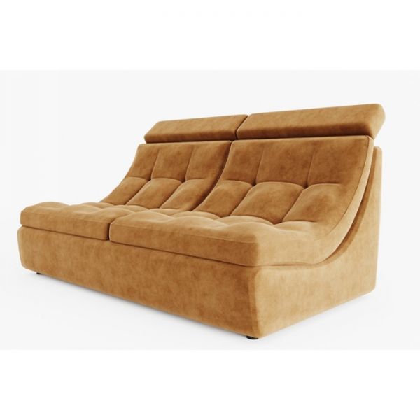 Прямой диван «Монако 3», механизм дельфин, ППУ, велюр, цвет селфи 01