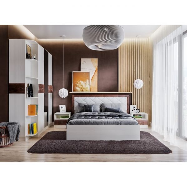 Комод Мадлен 820х435х810 ясень анкор светлый/МДФ дуб бомонд какао