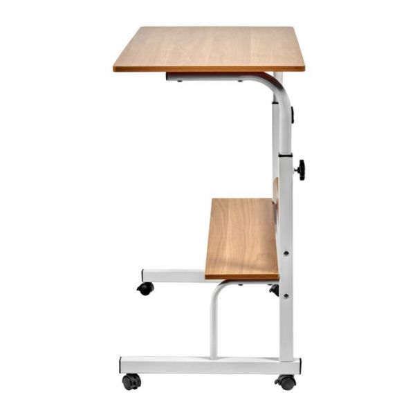 Стол многофункциональный Isola, 800 ? 400 ? 660(900) мм, с полкой, светлое дерево, белый