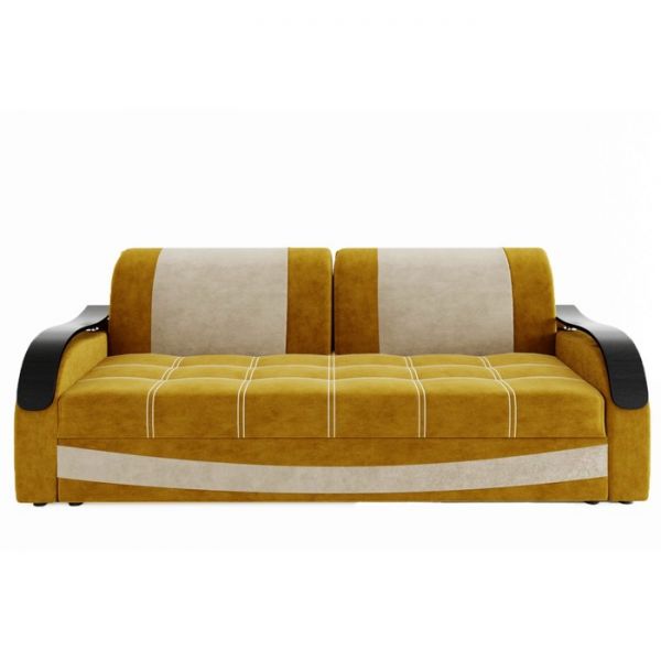 Прямой диван «Рим», механизм выкатной / еврокнижка, ППУ, велюр, цвет селфи 01 / селфи 15