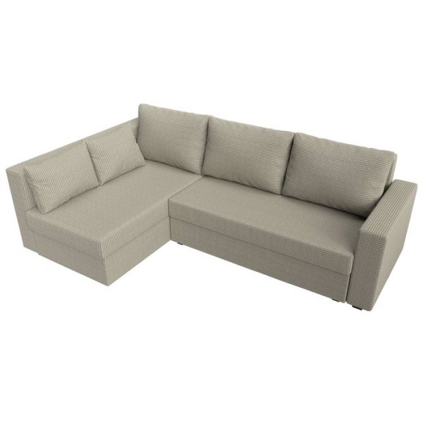 Угловой диван «Мансберг», механизм еврокнижка, угол левый, рогожка, цвет корфу 02