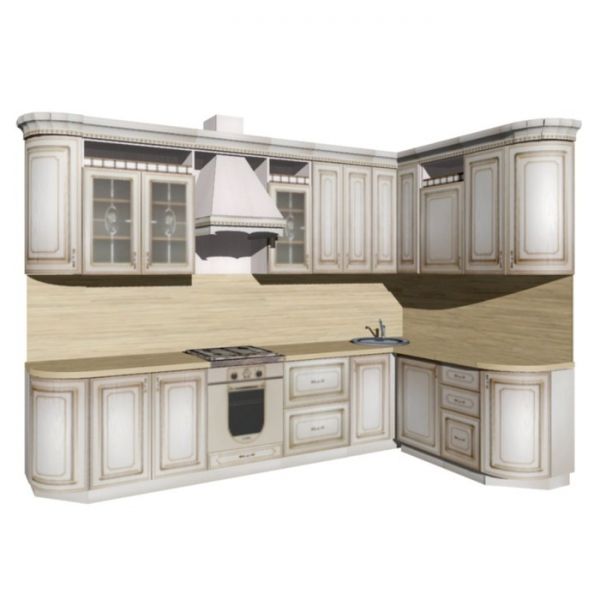 Шкаф навесной Анжелика 500х300х920 Дуб молочный/Ясень