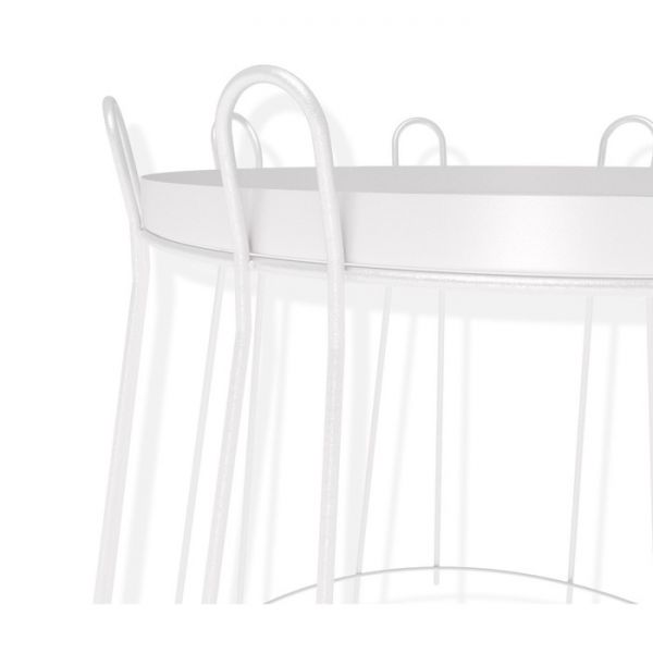 Столик журнальный Sheffilton 440х440х480 белый муар