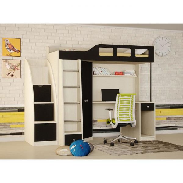 Лестница-комод, цвет дуб молочный / дуб молочный