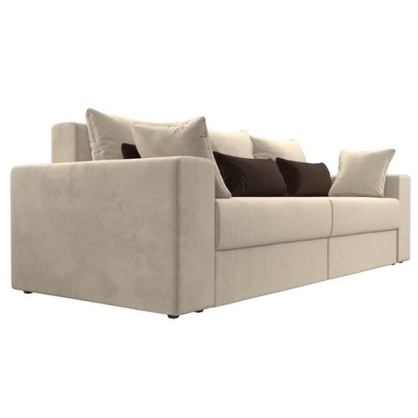 Диван прямой «Мэдисон», механизм еврокнижка, микровельвет, цвет коричневый