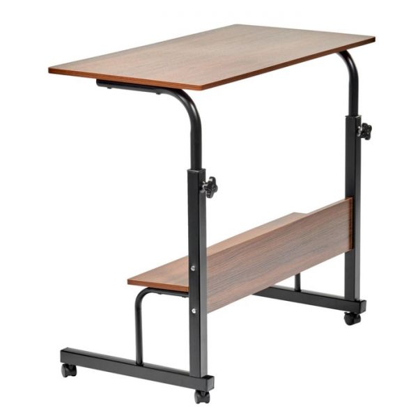 Стол многофункциональный Isola, 800 ? 400 ? 660(900) мм, с полкой, светлое дерево, белый