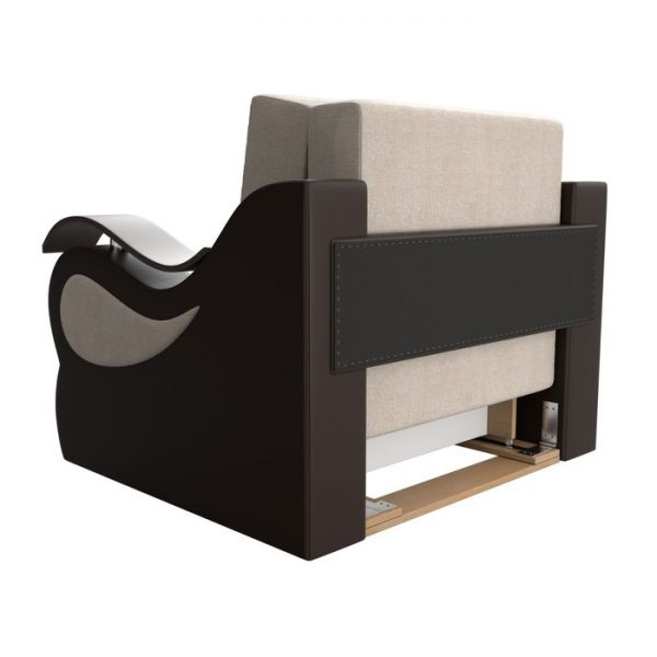 Кресло-кровать «Меркурий», механизм аккордеон, цвет рогожка корфу 02 / коричневый вельвет