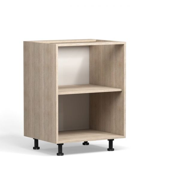 Шкаф напольный 2-дв Анжелика 600х510х820 Дуб молочный/Ясень