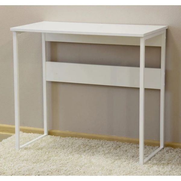 Стол письменный Кадет 800х420х736 белый/белый глянец