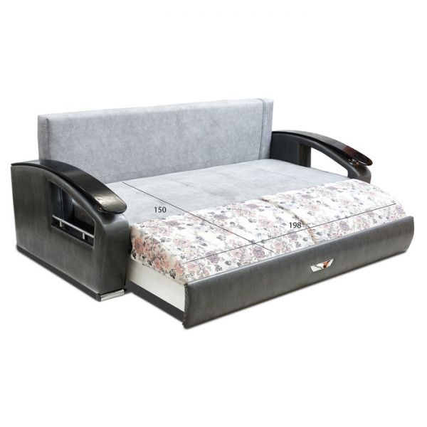 Диван прямой «Дубаи», ППУ, еврокнижка, цвет селфи 15 /скарлет роуз / астор 005