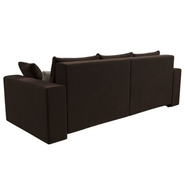 Диван прямой «Мэдисон», механизм еврокнижка, микровельвет, цвет коричневый