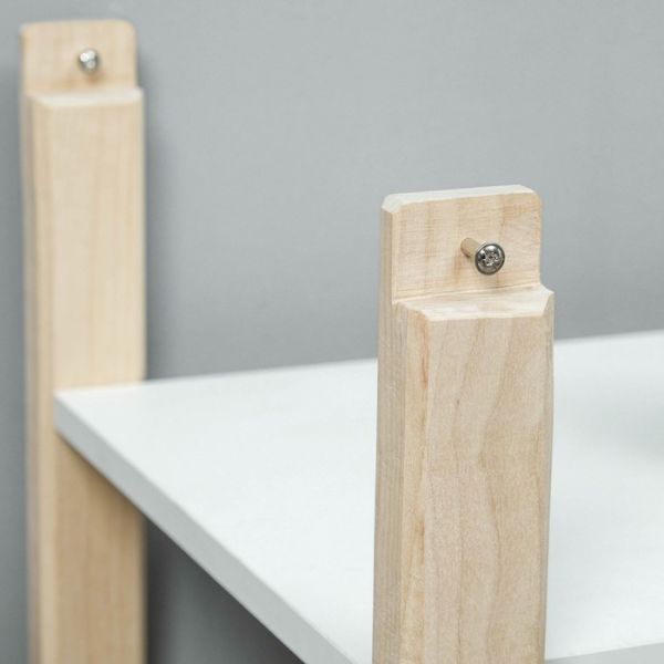 Стеллаж «Векст», 700 ? 350 ? 850, штабелируемый, массив сосны, белый